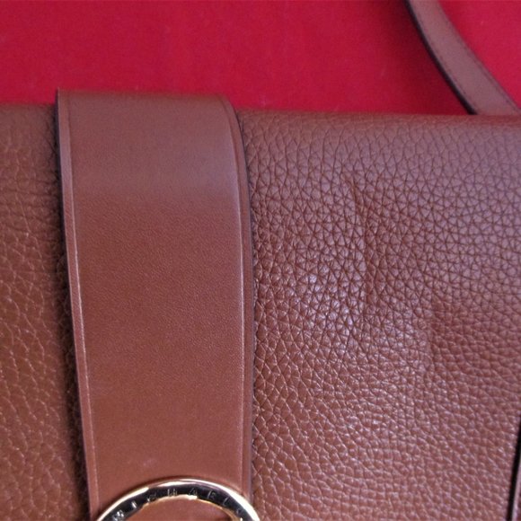 Michael Kors Charm Medium Triple gusset Pebbled Leather Crossbody #3332 - Picture 7 of 12